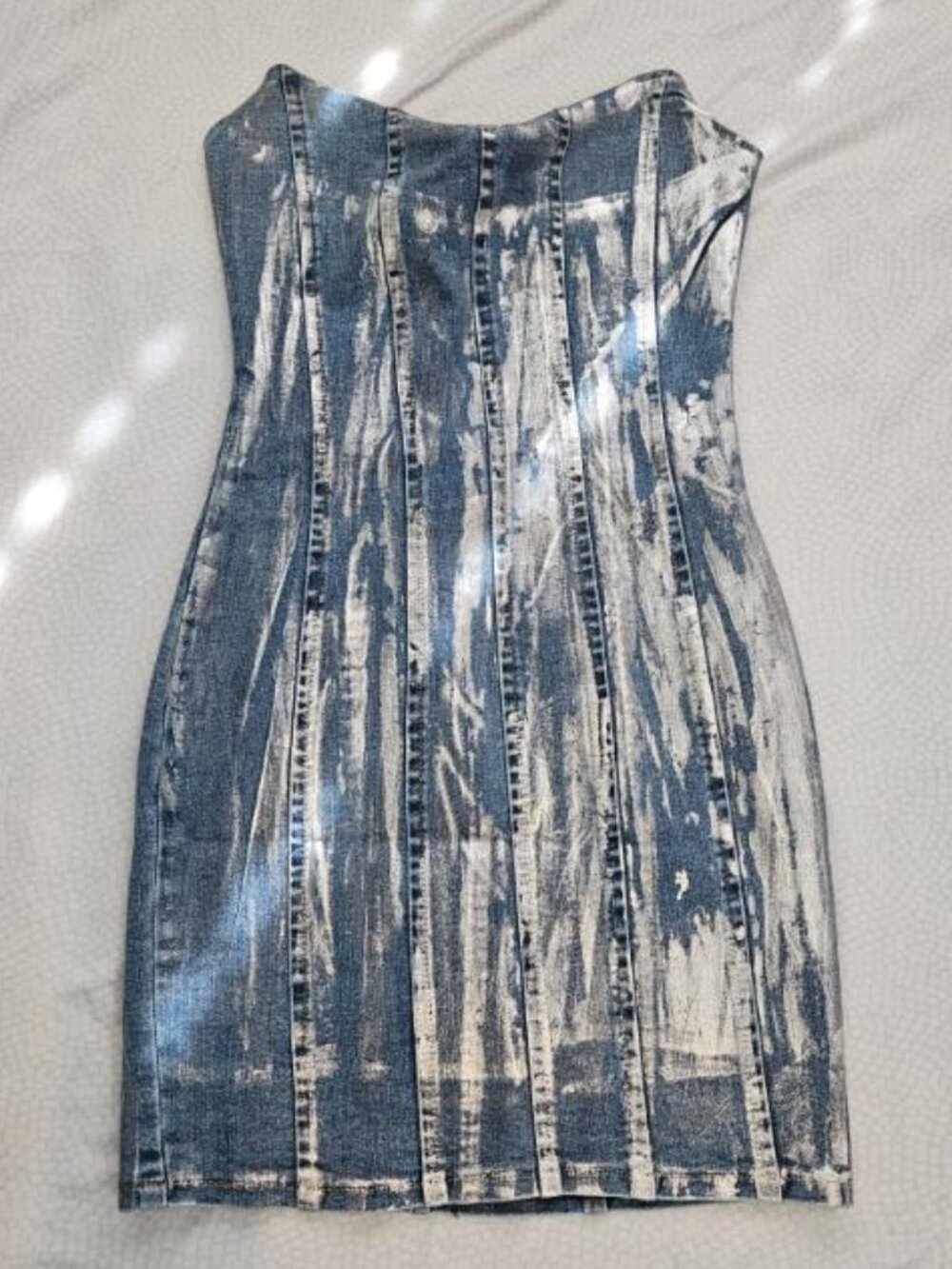 Dress, Blanc, S, Jean/Silver